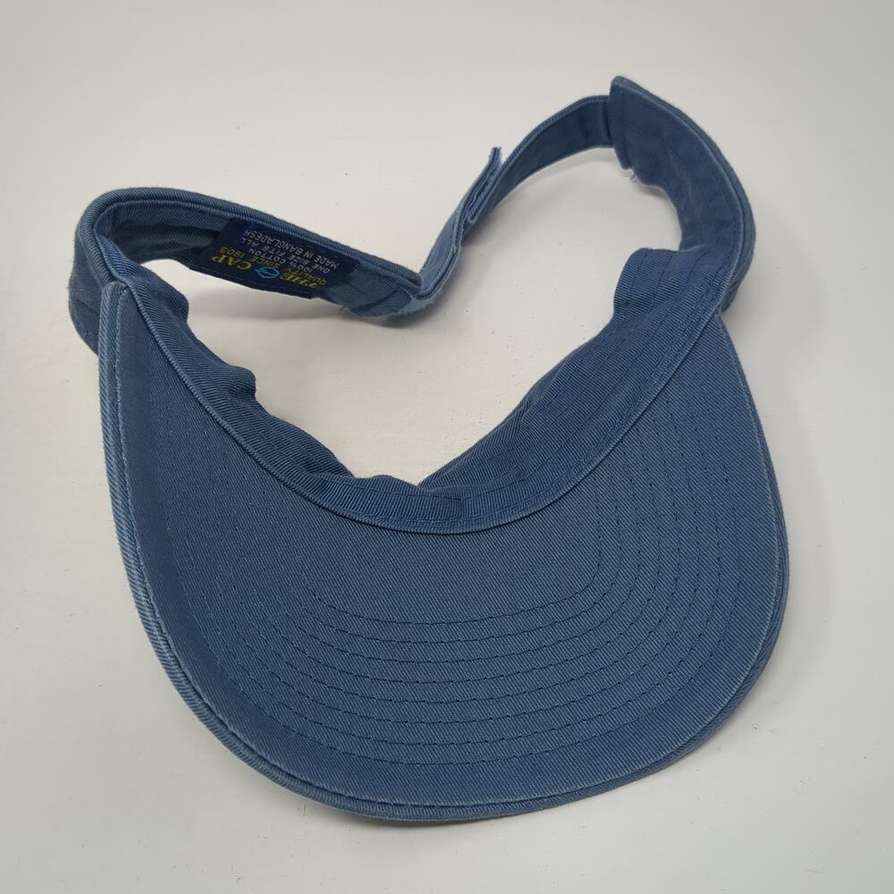 Unbranded Strapback Visor Hat Solid Blue One Size… - image 7